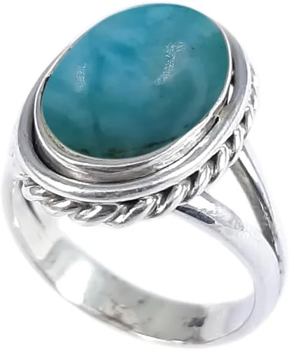 Vista 2 de Anillo fino de plata esterlina 925 para mujer, hecho a mano, joyería de piedras preciosas, anillo de moda (1379)