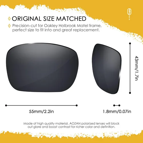 Vista 30 de Lentes de repuesto ANSI Z87.1 para gafas de sol Oakley Holbrook Metal OO4123