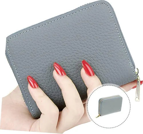 Vista 2 de STOBOK Funda tipo cartera para tarjetas de visita para hombres, tarjetero para tarjetas de visita, cartera para tarjetas de identificación, práctica