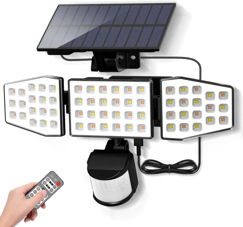 Vista 15 de ALUSSO - Luces exteriores con sensor de movimiento de cabezales de metal Aluminio Negro 3 Modos