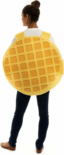 Vista 3 de Disfraz de Halloween para parejas de jarabe de arce y waffles - Divertidos trajes de comida