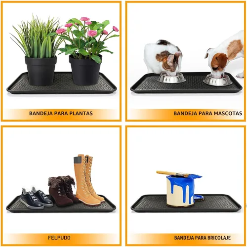 Vista 6 de Ottomanson TRY400-30X15 de charola multiuso 1.2 pulgadas multiuso Boot & Shoe, charola de resistente al agua para todos los climas uso exterior