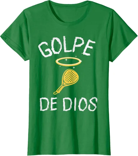 Vista 36 de Golpe De Dios Padel Player Sport in Spanish En Espanol Men's T-Shirt