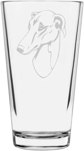 Vista 305 de Podenco Canario - Vaso de pinta de 16 onzas con temática de perro personalizado