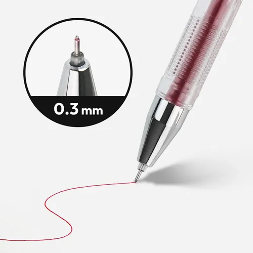 Vista 3 de Dong-A Bolígrafo de tinta de punta ultrafina de 0.012 in, 10 colores surtidos, bolígrafos de gel de línea fina y tacto suave, bolígrafos de tinta