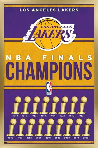 Vista 17 de Trends International NBA Los Angeles Lakers - Póster de pared de Champions 23, 22.4 pulgadas de largo x 14.7 pulgadas, versión enmarcada de madera