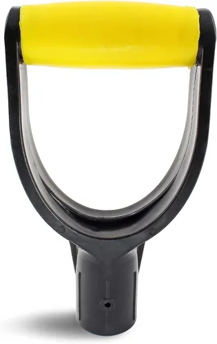 Vista 3 de Jiozermi 2 palas de plástico con mango D de agarre, pala de 1.26 pulgadas de diámetro interior, para herramientas de rastrillo de excavación