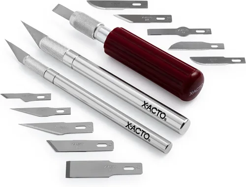 Vista 3 de X-ACTO Juego de cuchillos con cuchillas y estuche para artes, manualidades y diseño