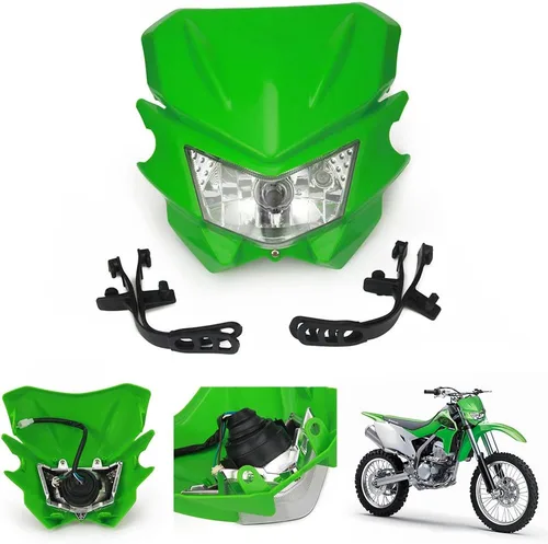 Vista 8 de AnXin Faro LED para Dirt Bike, Luz Delantera de Motocicleta Universal para KLX300 KX250 KLX140 KLX230R KLX300R KLX110 KX125 KX450F KX250F KDX200