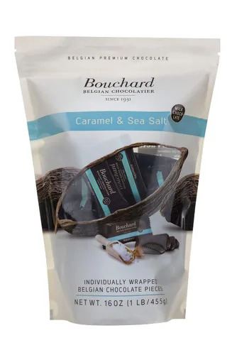 Vista 4 de Bouchard Chocolate negro belga prémium con 72% de cacao Piezas envueltas individualmente (1 libra)