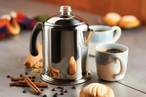Vista 11 de Farberware Classic Yosemite - Percolador de café de acero inoxidable, 8 tazas, color plateado