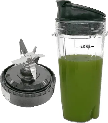 Vista 7 de Grey 1 paquete de 16 onzas (16 oz.) taza con tapa Sip & Seal para la serie Nutri Ninja Blender