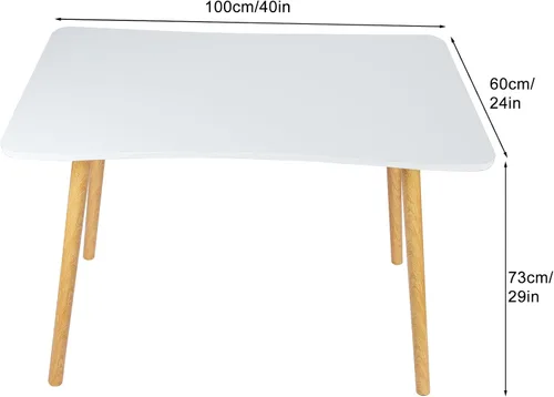 Vista 2 de Escritorio para computadora, escritorio, estilo de escritorio, diseño de arco ergonómico para oficina en casa, estudio, PC, mesa de escritura