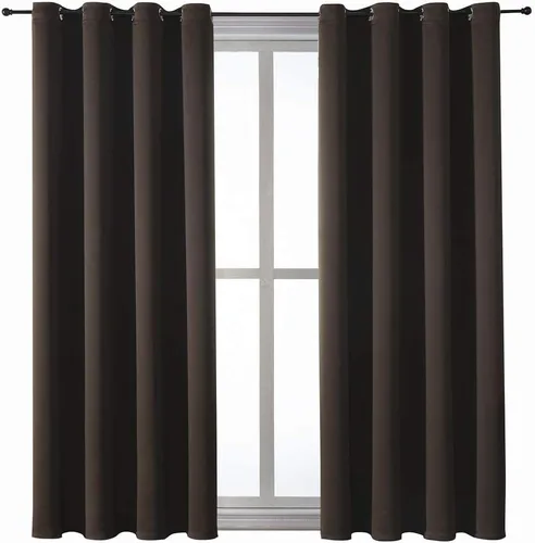 Vista 98 de ChrisDowa - Cortinas cortas para ventana de 40 pulgadas para dormitorio - Cortinas cortas con ojales y aislamiento térmico para oscurecer
