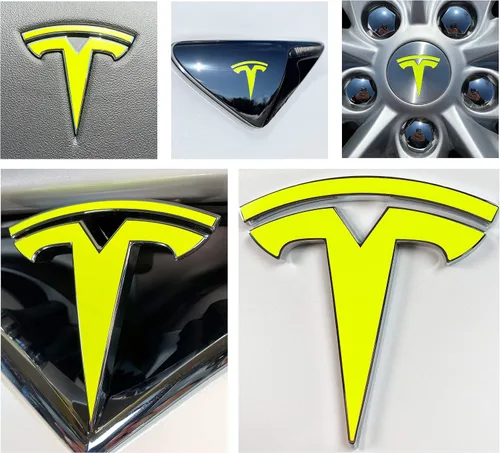 Vista 37 de Calcomanía con logotipo para Tesla Model S, Nosecone, juego de 14 piezas (verde brillante)