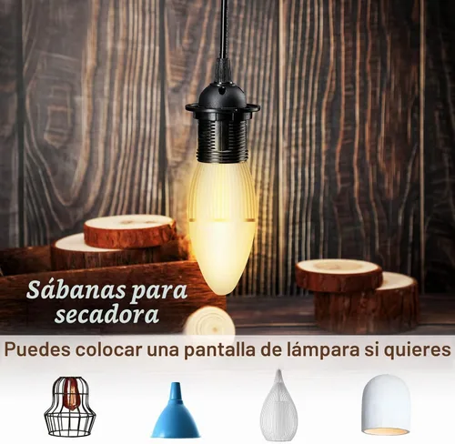 Vista 3 de Reginary Kit de 6 cables de luz colgantes, cable de extensión de cable de linterna, colgante con interruptor de encendido/apagado en línea, kit