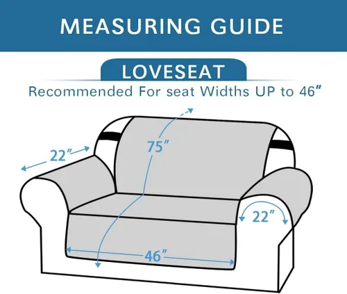 Vista 19 de H.VERSAILTEX Funda de sofá resistente al agua para sofá de 3 cojines, reversible, protector de muebles acolchado con correa elástica, funda de sofá