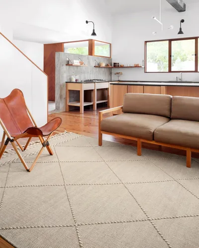 Vista 4 de Loloi II Sawyer Collection SAW-01 - Alfombra decorativa negra de 2 pies 3 pulgadas x 3 pies y 9 pulgadas
