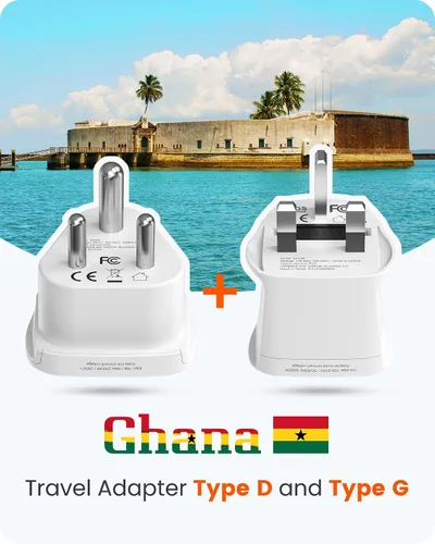 Vista 6 de LENCENT Juego de adaptadores de adaptador de viaje tipo D y G