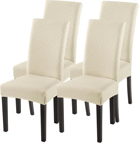 Vista 51 de SearchI Juego de 2 fundas elásticas para sillas Parsons de comedor, fundas elásticas con estampado de elastano, extraíbles, lavables, fundas