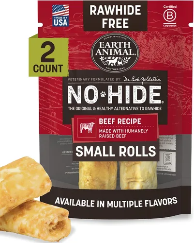 Vista 22 de Earth Animal No Hide - Masticables sin cuero para perros pequeños, sabor a tocino y queso de hamburguesa de la parrilla, libres de cuero crudo - 6