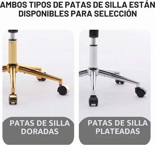 Vista 8 de Silla de escritorio de terciopelo para oficina en casa, moderna silla ajustable para computadora, silla giratoria, bonitas sillas de tocador