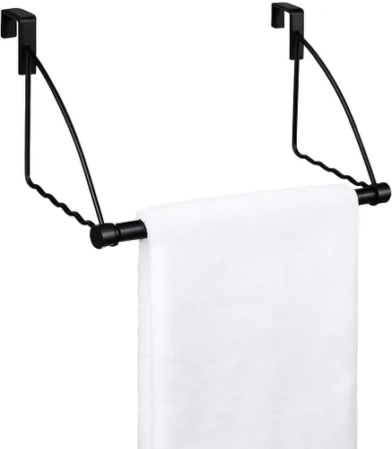 Vista 7 de HOLDN' STORAGE - Percha para colgar sobre la puerta, color negro Perchas para puerta para ropa, ahorro de espacio, diseñadas para dormitorio