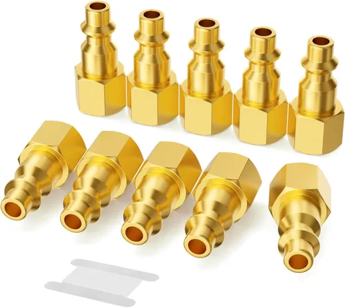 Vista 18 de GASHER 10PCS 1/2" FNPT x 1/2" Flow Industrial Air Plug