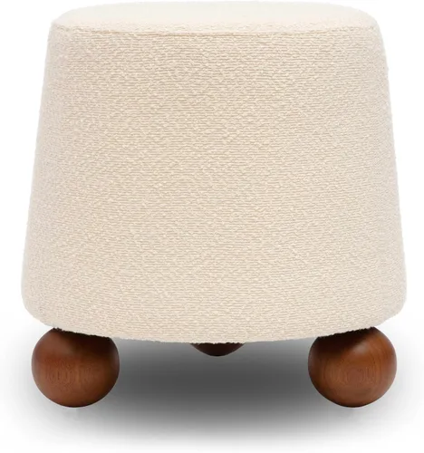 Vista 9 de Tov Furniture Taburete tapizado Jaine (marrón chocolate)