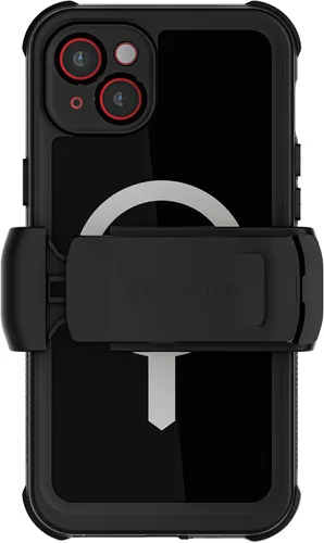 Vista 14 de Ghostek NAUTICAL - Funda impermeable para iPhone 14 con protector de pantalla, clip para cinturón, compatible con MagSafe, protección extremadamente