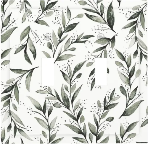Vista 61 de Placa de Pared en Blanco de 1-Gang Sin Dispositivo Beige Lindo Vintage Boho de los 70s Hongo Fungus Planta Floral Botánica Libélula Interruptor