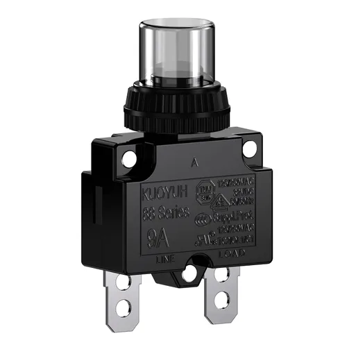 Vista 13 de Disyuntores de 3 Amperios Protector de Interruptor de Sobrecarga Térmica Serie 88 Restablecimiento Manual con Botón Pulsador con Terminales