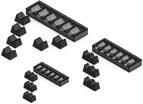 Vista 6 de MagAttach Organizadores de Extensión de Dados (1/2", Negro/Negro)