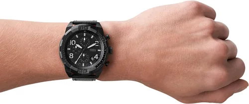 Vista 4 de Fossil Bronson Reloj casual de cuarzo para hombre con correa de acero inoxidable o cuero Reloj cronógrafo Bronson