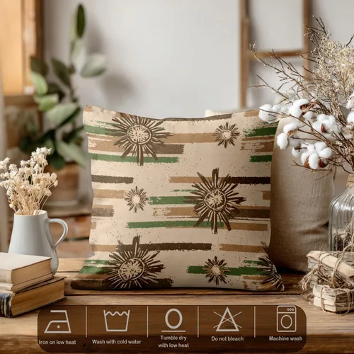 Vista 126 de Batmerry Autumn Pumpkin Templeton Throw Pillow Covers, Green Leaves Paths Forests Decorative Pillow Covers Digital Printing Blended for Couch Sofa