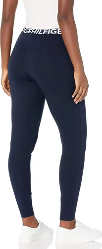 Vista 2 de Tommy Hilfiger - Leggings para mujer estilo retro con logo gráfico de Hilfiger