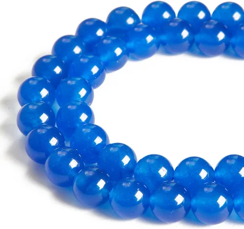 Vista 16 de 60 piezas de cuentas de turquesa africana natural de 6 mm, cuentas de piedras preciosas naturales, cuentas sueltas redondas para hacer joyas