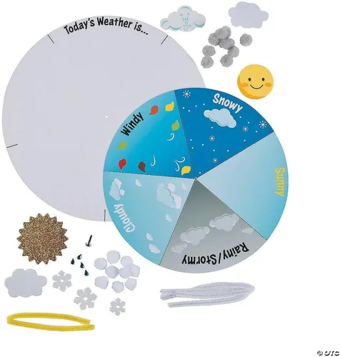 Vista 2 de Fun Express Weather Wheel Ck - 12 piezas - Actividades educativas y de aprendizaje para niños