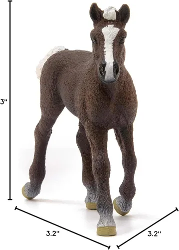 Vista 5 de Schleich Farm World, juguetes de caballos para niñas y niños, figura de juguete de caballo bebé, potro de la selva negra, a partir de 3 años