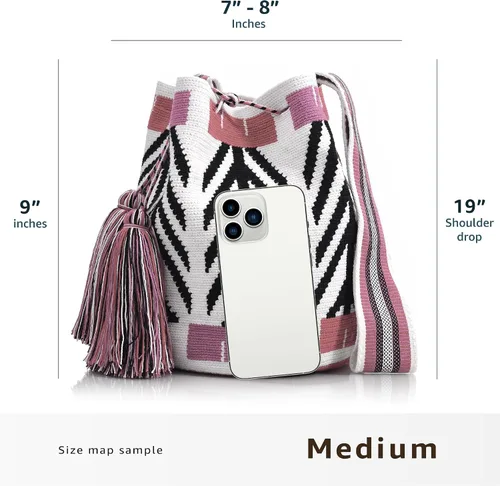 Vista 4 de WYOU Designer Collection Hobo Bag Wayuu Crochet, Medium