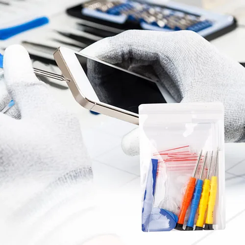 Vista 7 de DARYCOM - Juego completo de tornillos con herramientas para iPhone 11 Pro Max 2019 A2218 A2161 A2220 6.5 pulgadas, kit de herramientas de reparación