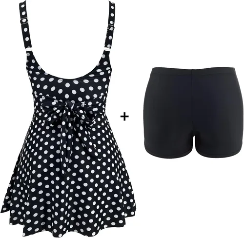 Vista 6 de SuperPrity trajes de baño de dos piezas para mujer, prenda superior con volantes, prenda inferior con cintura alta