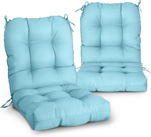 Vista 23 de EAGLE PEAK Cojín Acolchado para Silla de Exterior/Interior para Asiento/Respaldo, Juego de 1, 42'' x 21'', Azul Claro
