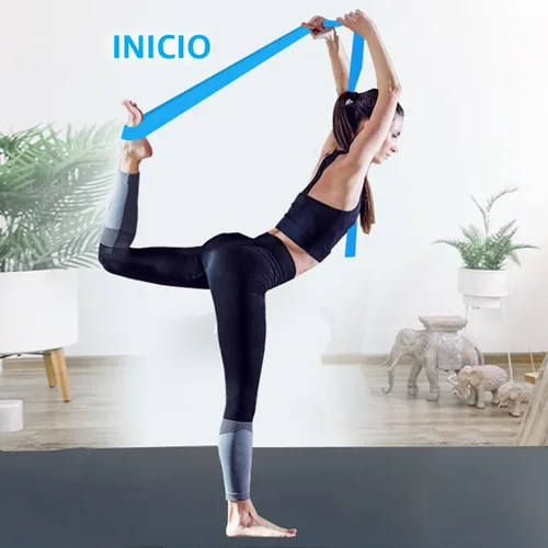 Vista 9 de A AZURELIFE - Bandas de resistencia profesionales largas sin látex, bandas elásticas para terapia física, yoga, pilates, rehabilitación