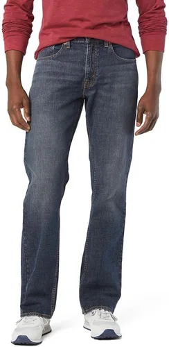 Vista 9 de Signature de Levi Strauss & Co. Gold Jeans Fit Flex - Jeans de ajuste relajado para hombre Índigo medio (elástico)