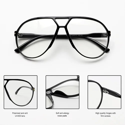 Vista 8 de Lentes de sol estilo aviador retro para mujeres y hombres, de gran tamaño, clásicos de los años 70, vintage, a la moda, sin enredos, cuadrados