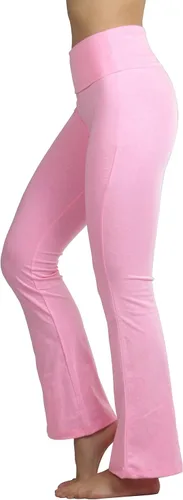 Vista 3 de ToBeInStyle Leggings de yoga acampanados para mujer, cómodos, de mezcla de algodón