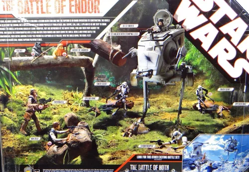 Vista 3 de Star Wars Figura de acción exclusiva de la saga del 30 aniversario 2007 Mega-Pack La batalla de Endor