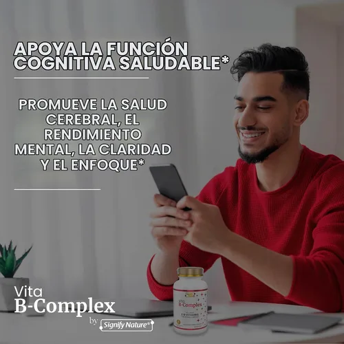 Vista 5 de SIGNIFY NATURE VitaBComplex - Vitaminas del complejo B para hombres y mujeres, 60 CT