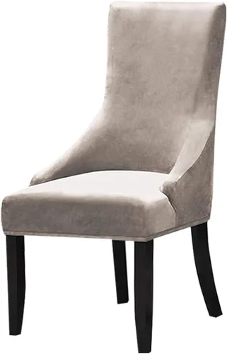 Vista 23 de Juego de 1 fundas elásticas para silla con respaldo de ala, protector reutilizable para silla de brazo, protector lavable para silla de comedor